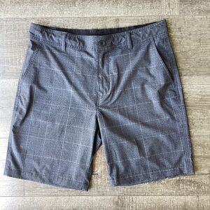 George Men's Plaid Plaid Board/Hybrid Swim Shorts Size 34 Gray